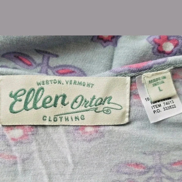 Ellen Orton Knit Top Blouse Size Large - Picture 4 of 4